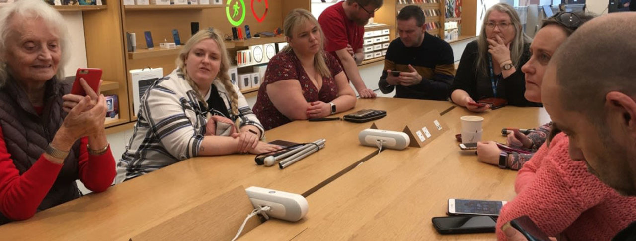 Image showing the Apple Accessibility Workshops with Merseyside Sight Loss Council