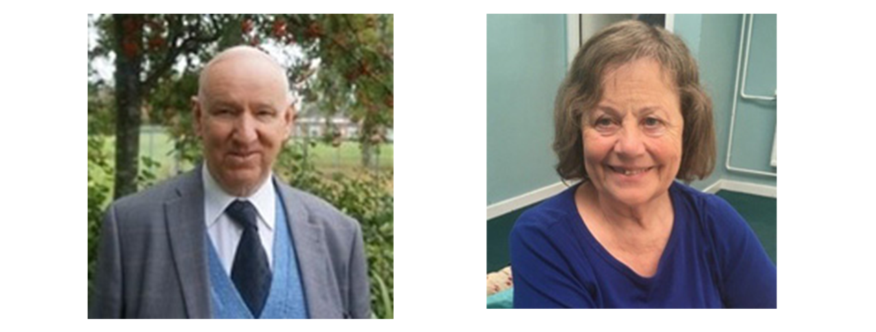 two pictures of Shelagh Austin and Frank Mcfarlane