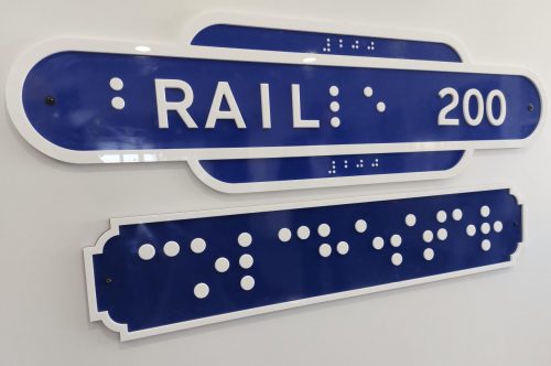 Rail 200 braille artwork at Colchester station (credit: Greater Anglia)