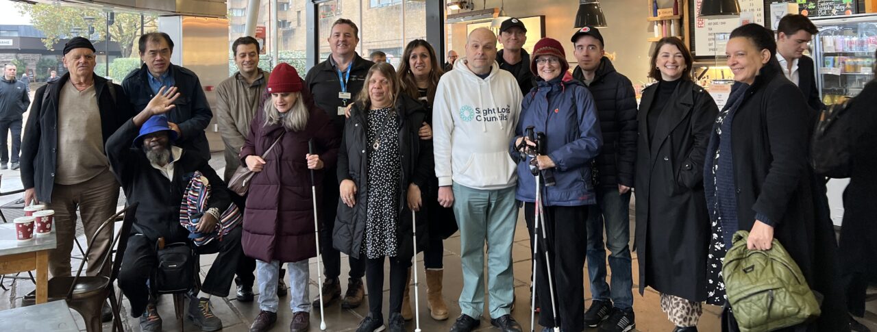 A group shot of LSLCs and attendees at the first London, Your Station, Your Community Coffee and Chat event at Blackfriars station.