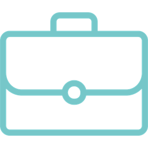 Briefcase symbol denoting employment