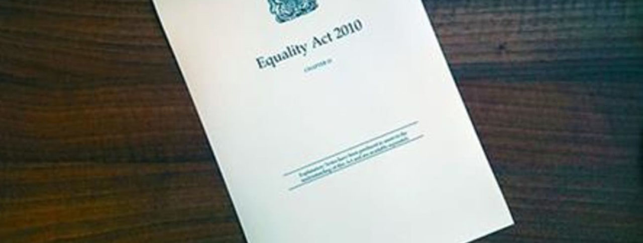 Image showing paper copy of the Equality Act 2010