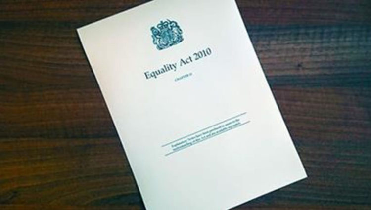 Image showing paper copy of the Equality Act 2010