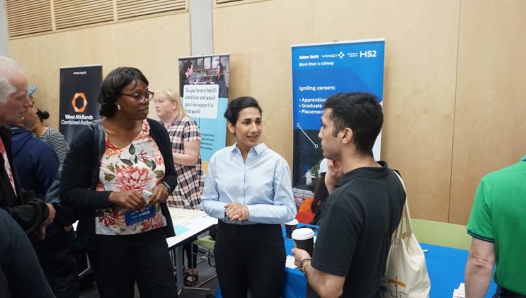 Image showing delegates talking at the Pan-Disability Jobs Fair