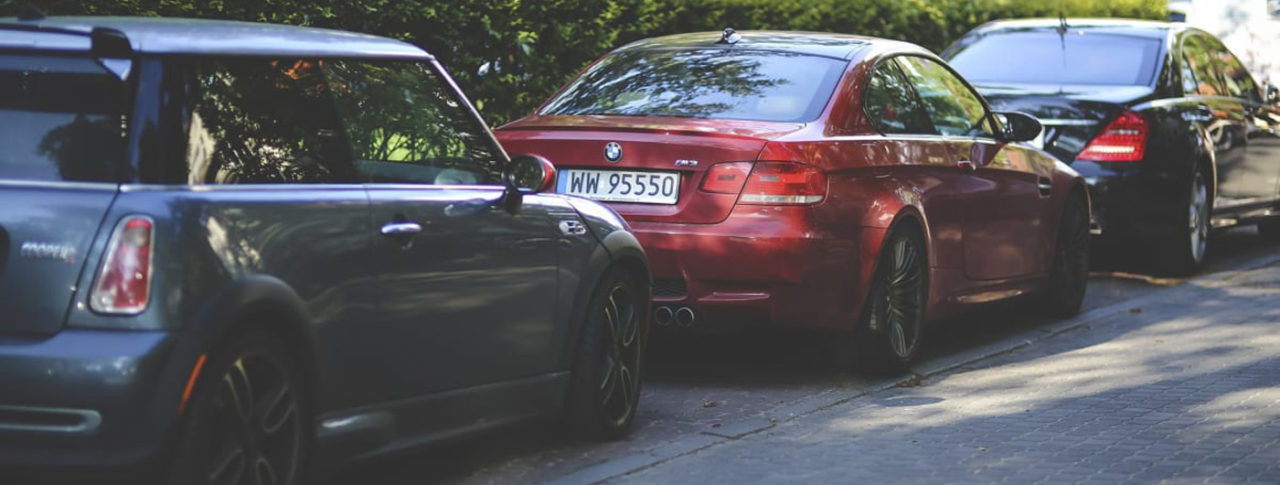 Image showing cars parked on pavement