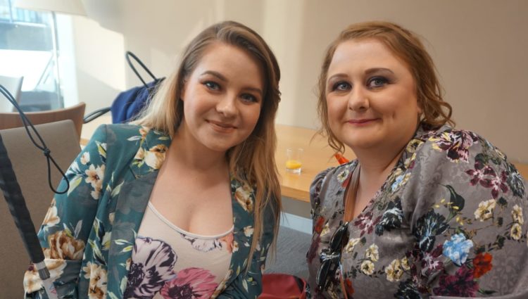 Image showing Laura and Alex, two members of the Birmingham Sight Loss Council together