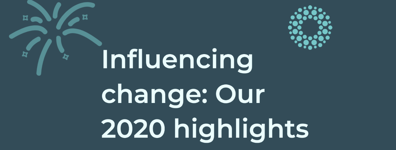 Influencing change: Our 2020 highlights Banner