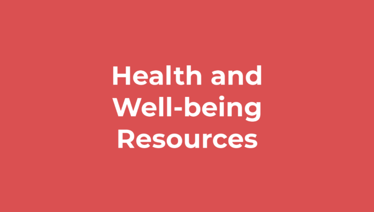 Health and Well-being Resources