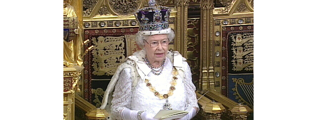 The Queen addressing parliament