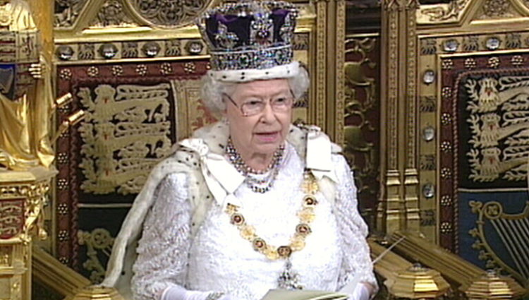 The Queen during the State Opening of Parliament. .