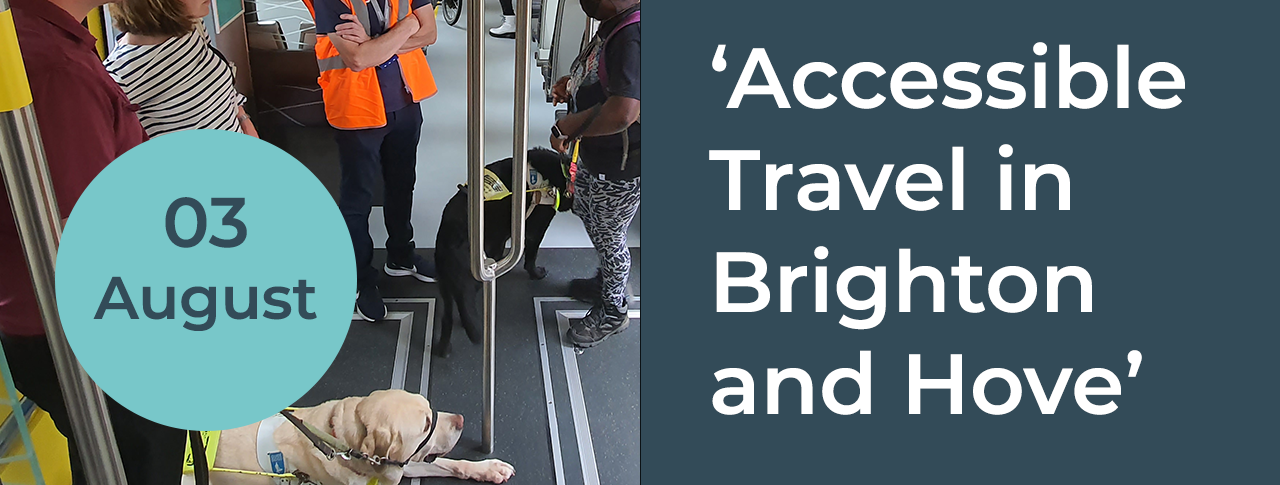 East Sussex Sight Loss Council: 'Accessible Travel in Brighton and Hove banner