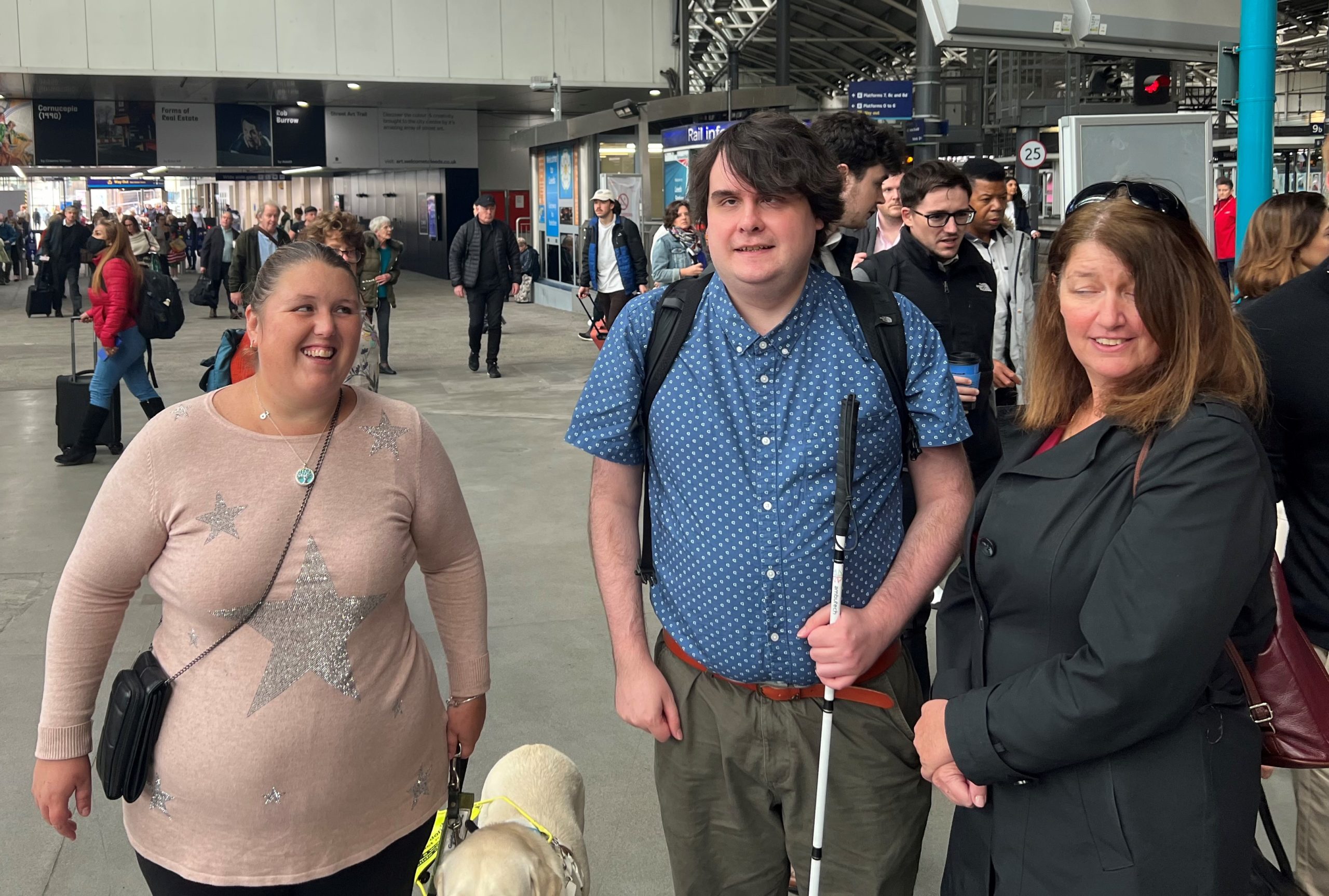 Image shows from left to right, SLC member Leanne Best, SLC coordinator Graham Bowe, and SLC member Hilary Boon.