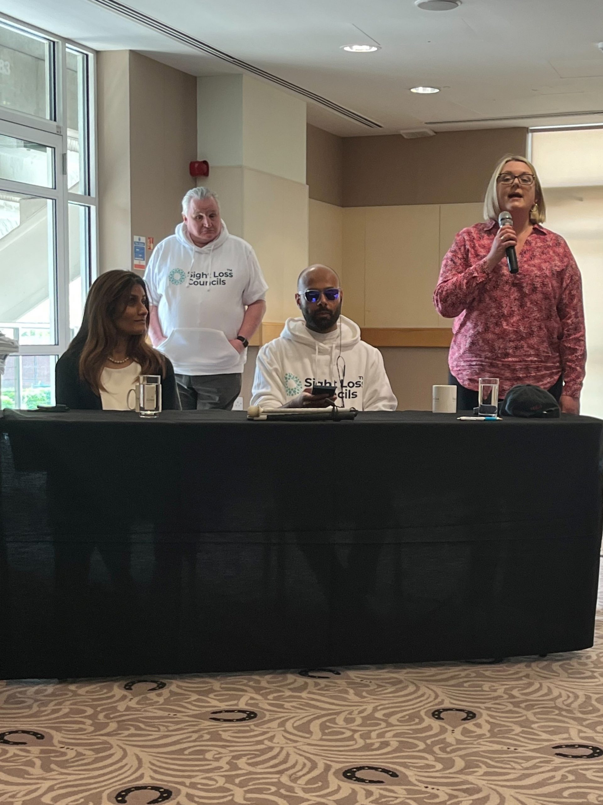 From left to right: Anela Wood, bristol SLC member, Alun Davies, Engagement Manager for the South West, Yahya Pandor, Gloucestershire SLC member, and Michelle Bignell, Licensing Operations and Development Team Leader, Tewkesbury Borough Council