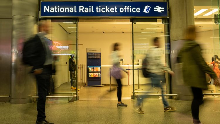 A National Rail ticket station