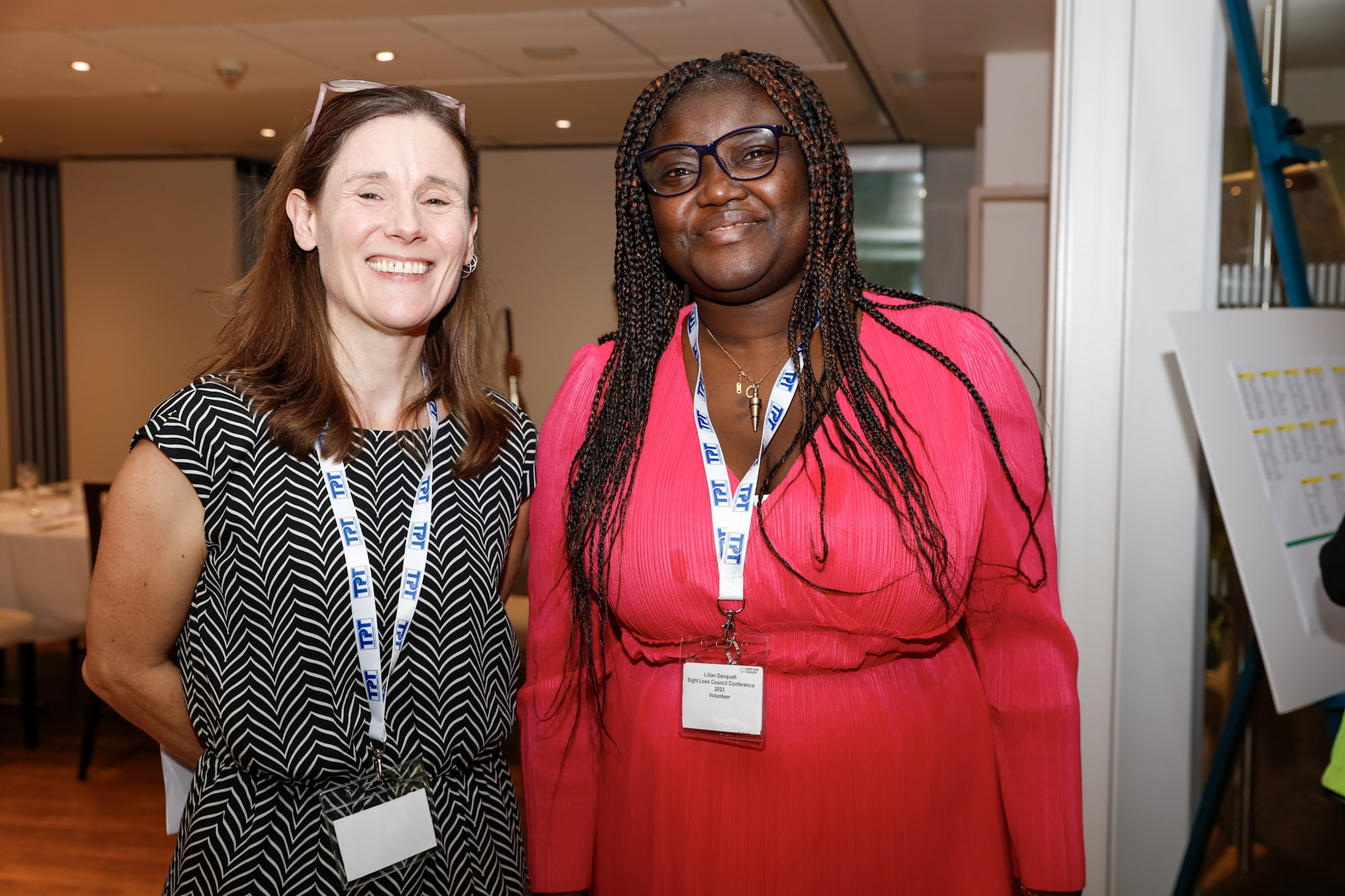 Louise Fairhurst, Director of Resources at TPT, with SW London SLC member, Lilian.