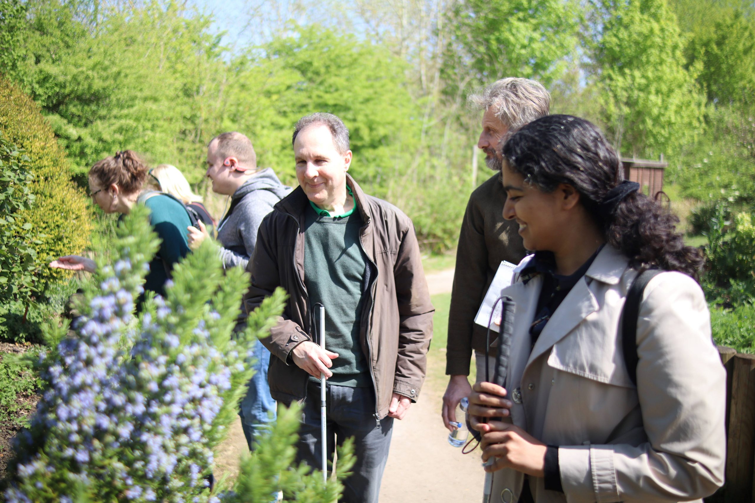 Phil and Hubert, Bedfordshire SLC members, pictured during a walk with members of Central Bedfordshire Council's Right of Way team.